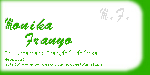 monika franyo business card